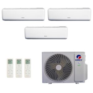 Ar-Condicionado Multi Split Inverter R-32 Gree 30.000 (2x Evap HW 9.000 + 1x Evap HW 12.000) Quente/Frio 220V
